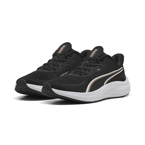 Listado de Tenis Deportivo - los más vendidos. 46 Puma, Tenis para Correr Skyrocket Lite 2, Mujer, Negro con Dorado, Talla 23,5