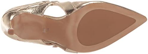 Kenneth Cole Women's Women's Riley 85 Double Strap Mule Heeled Sandal, Shiny Light Gold, 8 | Image 3
