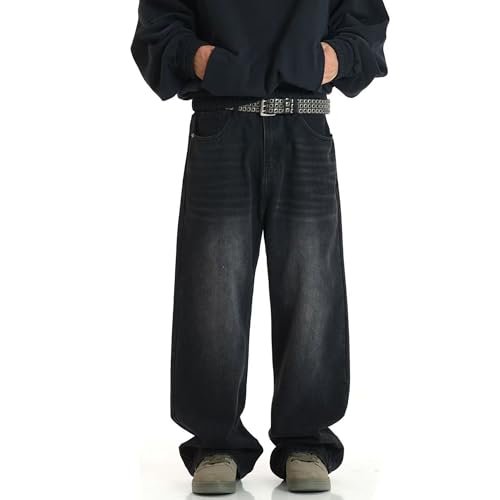 Black Baggy Jeans Men Wide Leg Jeans Men Men's Casual Pants Men's Baggy Hip Hop Long Trousers Streetwear2