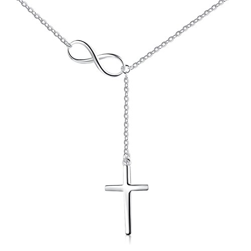 925 Sterling Silver Cross Style Pendant Religious Necklace