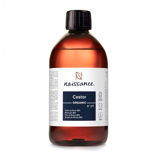 Naissance Huile de Ricin BIO (n° 217) Pressée à froid - 500ml - 100% pure, certifiée BIO, vegan, sans hexane, sans OGM