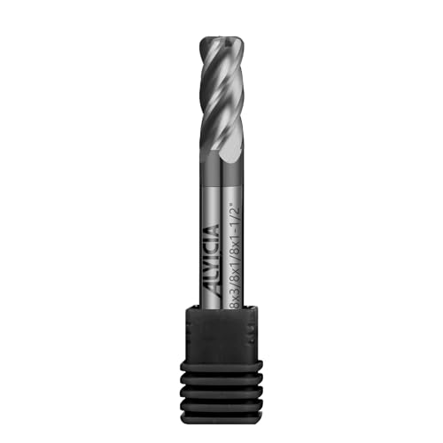Image of 1 /8 inch Carbide Corner Radius End Mills - 0.03 inch Corner Radius, AlTiN Coated, 4 Flute Endmill for Milling Alloy Steel, Iron, Copper