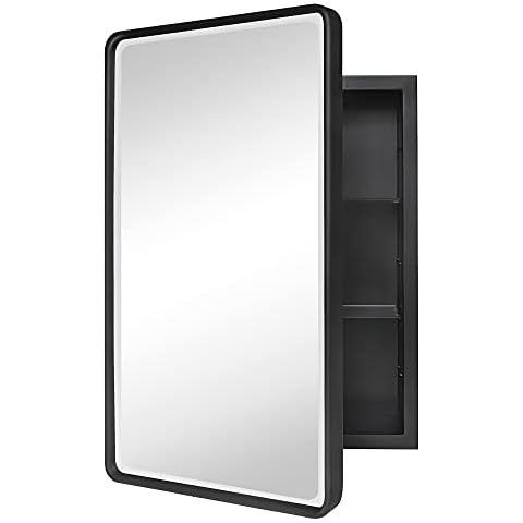 TEHOME Farmhouse Medicine Cabinet with Mirror Cover