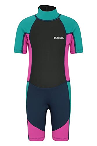 Mountain Warehouse Junior Shorty Wetsuit-2.5mm, Neoprene Kids Wetsuit Grape 3T-4T