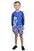 INGEAR Boys' Sun Shirt Rash Guard and Swim Shorts Combo Sun Protective Clothing Set Bathing Suit Set for Boys (US, Numeric, 2, Dino Delight)