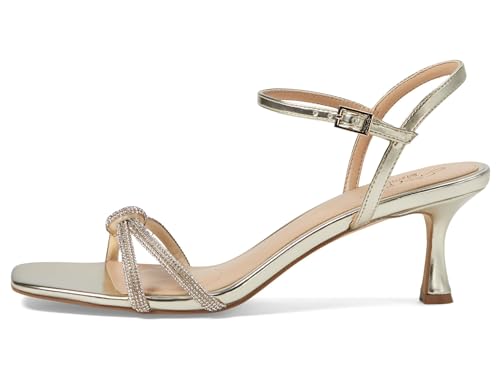Jewel Badgley Mischka Maci Metallic Sandal with Rhinestone Knot Detail4