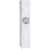 VASAGLE Gabinete de Baño, Blanco BBC69WT