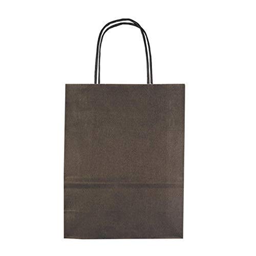 We Can Source It Ltd – Decomposable Luxury Kraft Paper Bags with Twisted Handles – Medium A4 Size Paper Bags – 100% Compostable, Biodegradable and Eco-Friendly – Black, 250 Pack