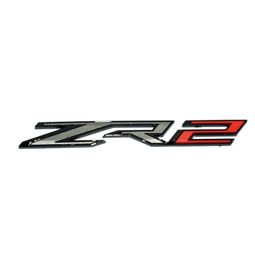 Image of 1Pc ZR2 Emblem 3D Badge Letter Rear Tailgate Nameplate Sticker Replacement for 2019-2025 Colorado (Red)