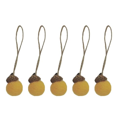 XIAOXIAOYU Bolas de fieltro bellotas | Bolas de fieltro colgante de bellota | Bola de fieltro de aspecto redondeado Decoración de bellota para barandilla de escalera, árbol de jardín, chimenea, puerta