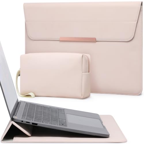 HYZUO 13 Inch Laptop Sleeve Case with Stand for MacBook Air 13 M5 A3449 M4 M3 M2 M1 2026-2018, 13' MacBook Neo 2026 A3404, MacBook Pro 13 M2 M1, 13' iPad Pro/Air, Surface Pro, Apricot(Smiley)