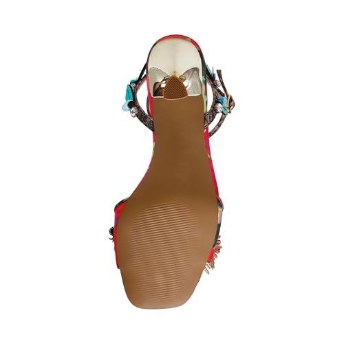 Betsey Johnson Womens Karra Flowers Open Toe Ankle Strap4