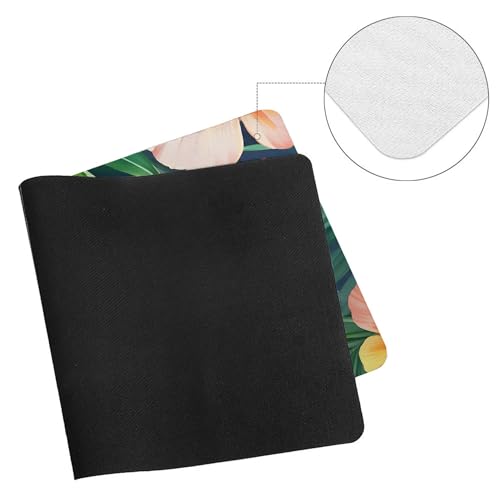 Image of Palm Leaves Tropical Extended Gaming Mouse Pad, with Stitched Edges Large Mouse Pad Desk Protector, Rubber Base Mousepad Keyboard Mouses Mat for Work Game Office Home- 32 inch X 16 inch Inch