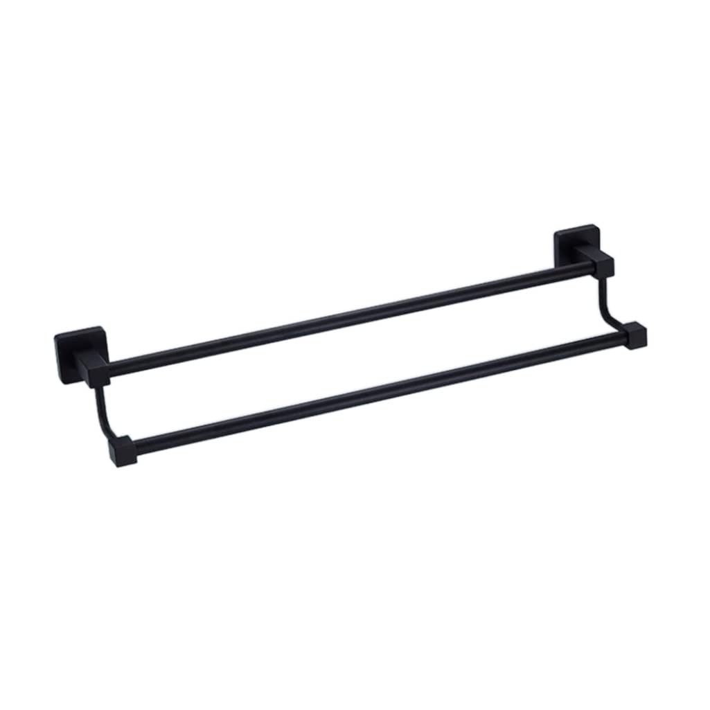 FGXHHS Towel Rail Shelf Bathroom Stainless Steel Bar Hanger Punch-Free Rack Hotel Antique Double Pole (Blue : A, Size 40cm)