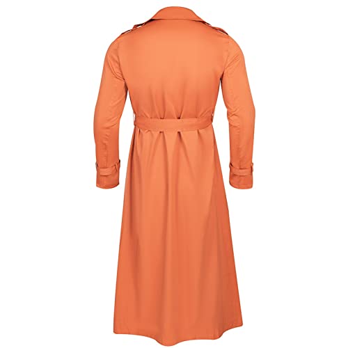 Ymosrh Rain Jacket Men, Coats Waterproof Jacket Mens Men's Long-Slevee Luxury Full Length Trench Coat Long Wool Overcoat Winter Hoodies Fleece Shorts Down Light Flannel Xs Baseball Black (L, Orange) #TOP3
