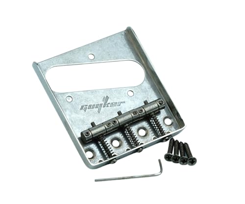 Guyker Rust Color In-Tune Fixed Bridge with 3 Saddles Compatible with TL Guitar