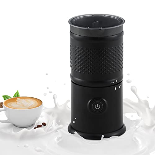 CLIPOP Milk Frothers Electric Milk Steamer for Coffee, Hot Chocolates Maker, Latte, Cappuccino, 3 in1 Automatic Milk Frother Machine Cold/Hot Frothing and Milk Heating, 300ml 450W(Black)