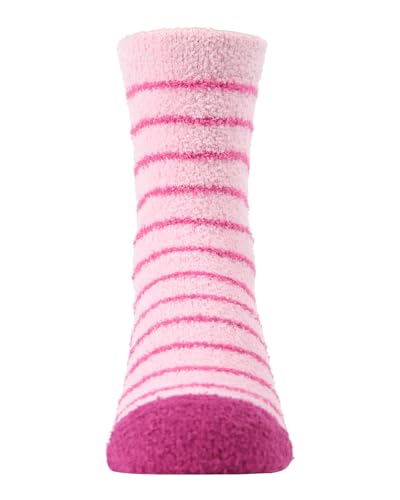 MeMoi Girl's Kitty Cats Fuzzy Mid-Cut Socks 2-Pack4