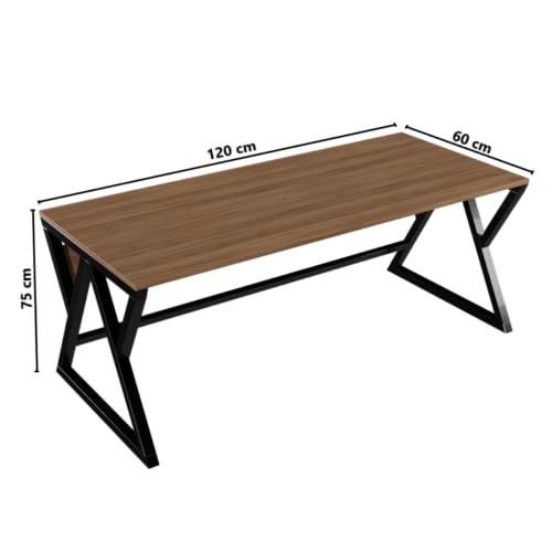 Image of Riyan Luxiwood Daffodil Computer Table in Engineered Wood with Flat Surface, Multi-Usage Laptop Desk & Home Office, Desk Sturdy Gaming Table (Beige, Medium)