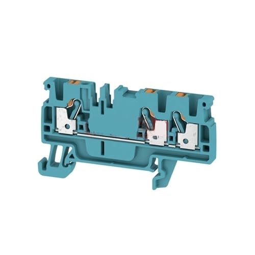 Bloque de terminales de puesta a tierra de tres vías modelo A3C 2.5 BL azul