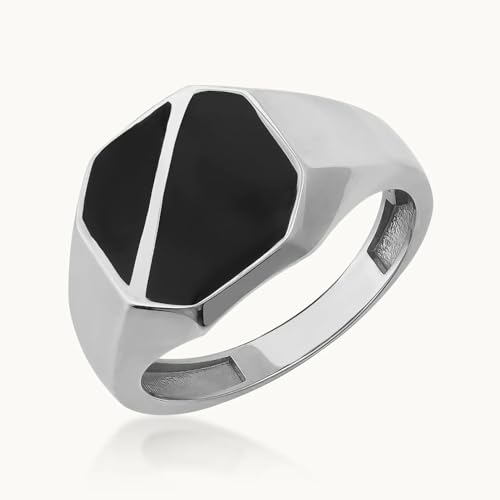 10k 14k 18k Solid Gold Personalized Signet Ring for Men with Black Onyx Stone Handmade Signet Ring Engraved Signet Ring Best Gift for Men Husband Boyfriend2