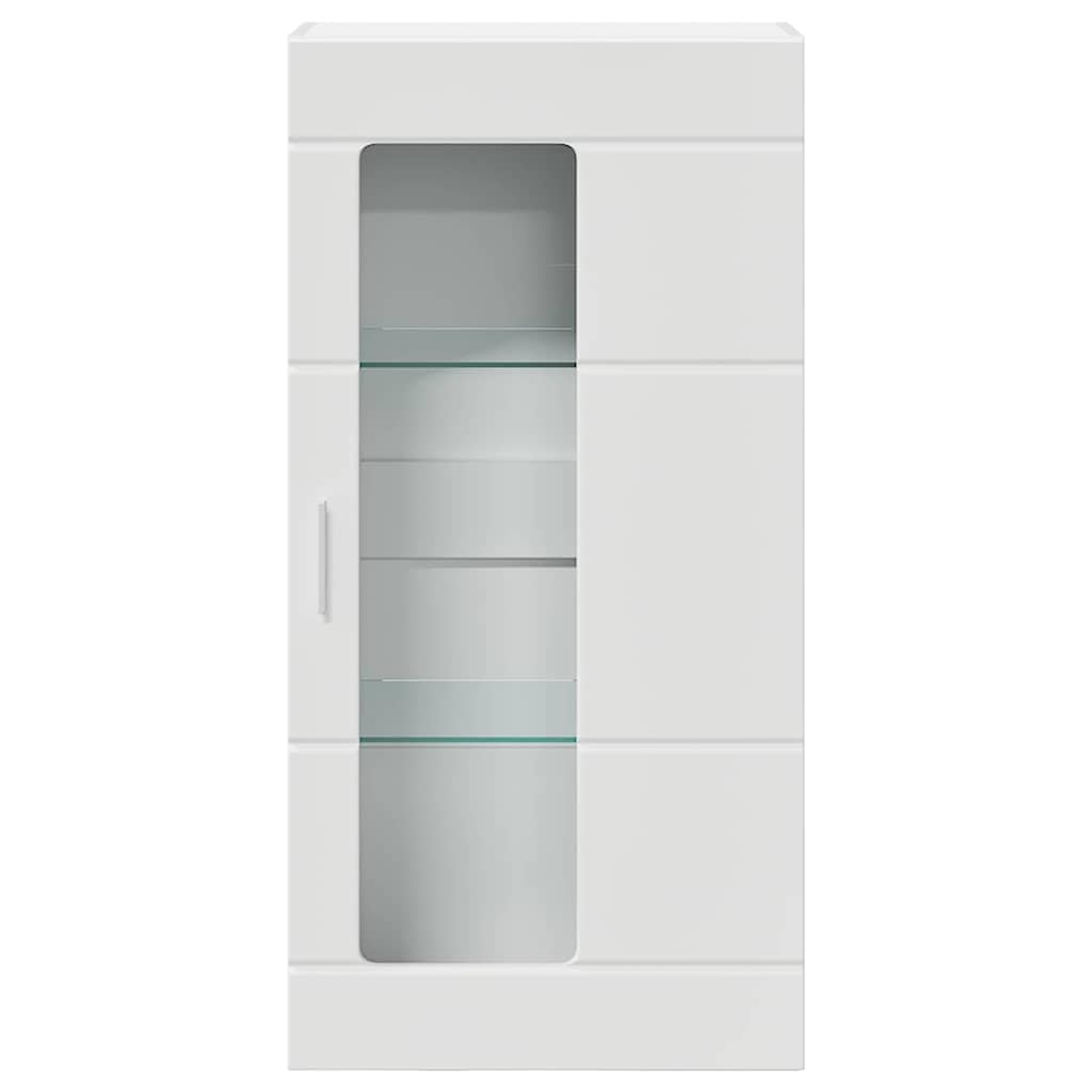 Armadio in legno bianco con 1 anta e 2 ripiani, opaco, rettangolare, funzionale per soggiorno e home office, spazioso spazio e facile da pulire, design moderno per interni