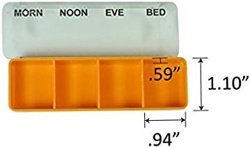 Small Stackable Weekly Pill Organizer Pill Box | AM PM Pill Box with Bonus Travel Pill Holder & Pill Cutter | 4 Large Daily Compartments| Easy Open | Perfect for Any Senior or Caregiver