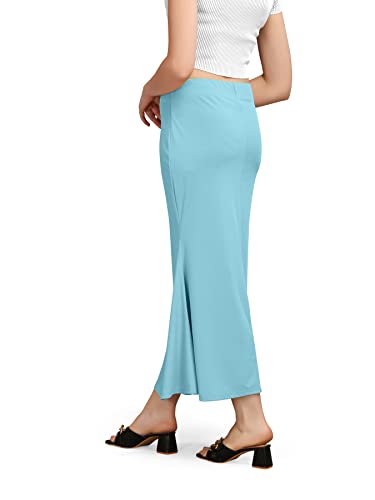 Image of Mogsa Women's Lycra Fishcut Saree Shapewear Petticoat - Tummy Control Slim Fit Stretchable Shaper Skirt with Drawstring & Side Slit for Sarees