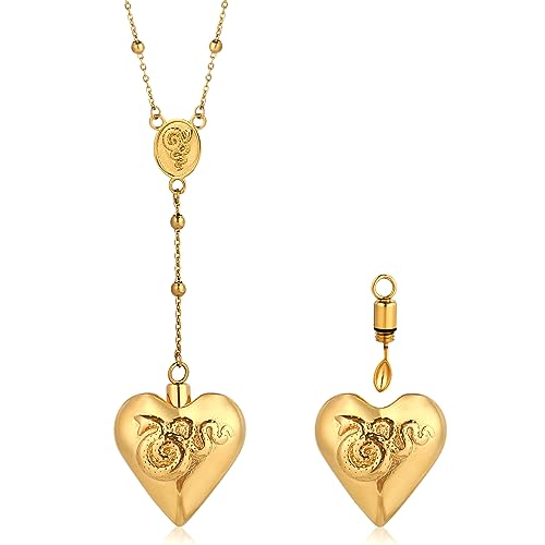 YMNLSASR Lana Necklace - LDR Stash Necklace With Spoon Lana Jewelry Aesthetic Heart Snake Necklaces with Spoon Pendant Gold Rosary Style