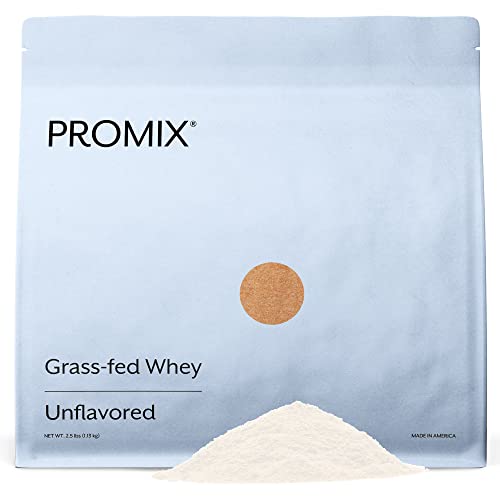 Image of ProMix Nutrition Whey Protein Powder, Unflavored - Grass-Fed - Post Workout Fitness & Nutrition Shakes, Smoothies, Baking & Cooking Recipes - Gluten-Free & Keto-Friendly - 2.5 Pound (Pack of 1)