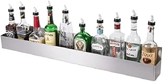 42" Long Stainless Steel Speed Rail Bottle Rail Cocktail Bar Accessories By Chabrias LTD
