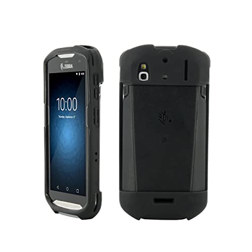 MOBILIS Coque pour Zebra TC51 TC52 TC56 TC57, Etui Renforcé Protection Militaire Terminal Portable TC5X, Fabriqué en France, Antimicrobien, Noir