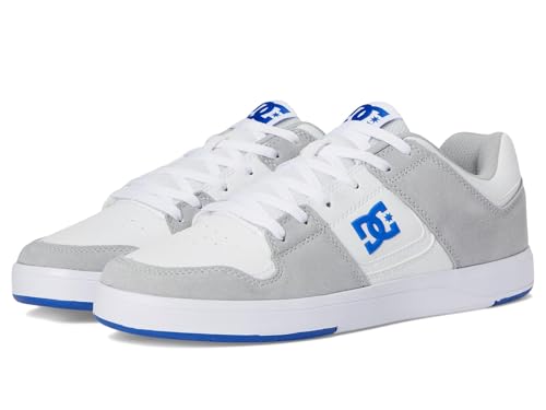 DC Zapatos Pure Skate para hombre, blanco/gris/azul (White/Grey/Blue), 43 EU