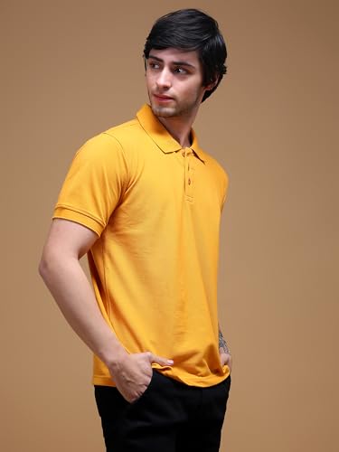 Image of Men's Polo T-Shirt Cotton Casual Comfortable Relaxed Fit Regular Collar Neck Stylish Half Sleeves Daily Office Formal Wear T-Shirt for Men