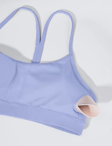 Image of BAYDI Clouduxi Y Back Sports Bra for Women - Padded Racerback Spaghetti Strap Low Impact Workout Yoga Bra, A-C Cups