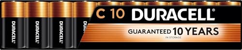 Image of Duracell Coppertop C Batteries, 10 Count, 10-Year Shelf Life, Long-lasting