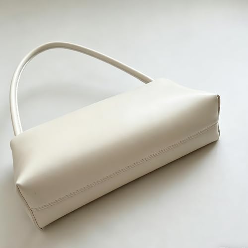 Bolso pequeño de hombro para mujer color blanco roto miniatura 6