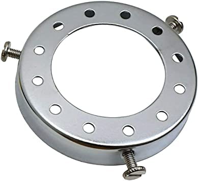 Vintage-Style Pendant Light Socket Adapter with Solid Metal Collar Ring, Threaded Shade Fitter, and Retro Cap - Durable Lighting Accessory for Custom Lamp Bases