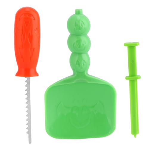 COLLBATH 1 Juego De 6 Herramientas Para Tallar Lámparas De Calabaza De Metal Para Halloween Color Verde