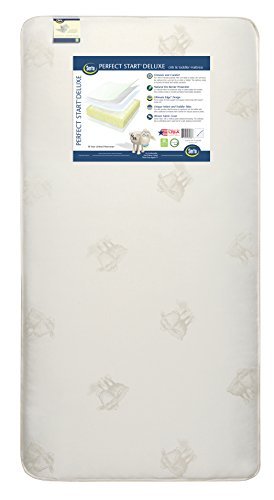 Serta Perfect Start Deluxe Fiber Core/Foam Crib and Toddler Mattress | Waterproof |