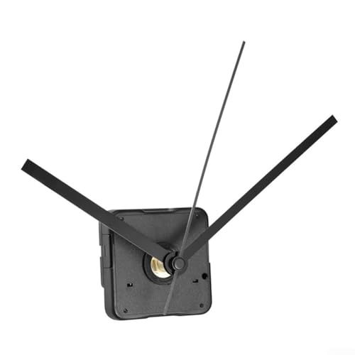 Zilimontt Juego de movimiento de cuarzo silencioso con eje de 13 mm y rosca de 55 mm para reparación de relojes de pared y relojes de 56 x 56 x 16 mm, compatible con 23 mm de grosor (negro)