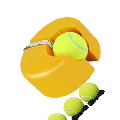 YTtkku Base estable para práctica de tenis, equipo de retorno automático de pelota, dispositivo deportivo para principiantes, equipo de entrenamiento portátil