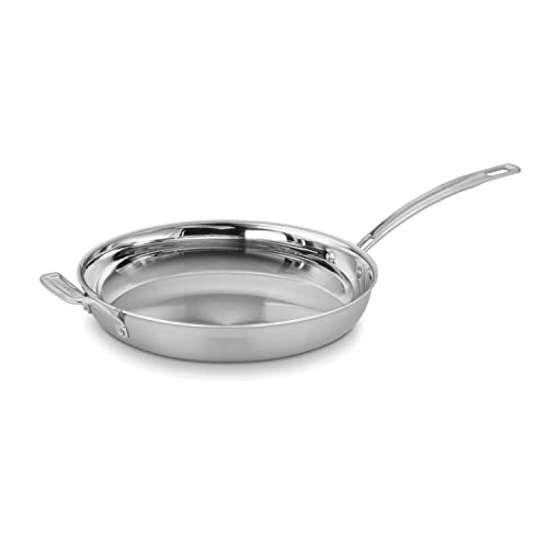 Image of Cuisinart MultiClad Pro 12 inch w /Helper Handle Skillet, Inch, Stainless Steel