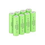 Fuspower Ni-MH AA Rechargeable Batteries AA 1.2V 1200mAh Nimh Rechargeable Batteries for Solar Lights, Recharge up to 1000 Times (8 Count (Pack of 1))