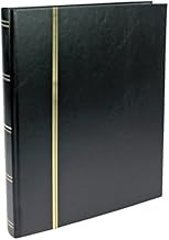 SAFE 115-5 Stamp Album with 32 Blank Pages, Luxury Leather Cover (Black)