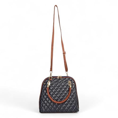Image of AJANTA QIARRA Women Luxe Artificial Leather Premium Quilted Satchel Bag | Handbag with Detachable Slings