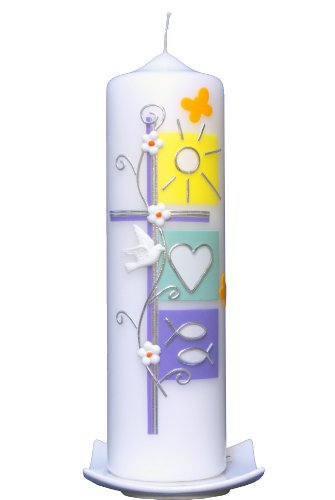 Taufkerze Frühling 25x7cm, wird NUR auf Kundenwunsch für Sie gefertigt. Bei uns bekommen sie keine Massenware. Jede Kerze für sich, ist ein Unikat Cover