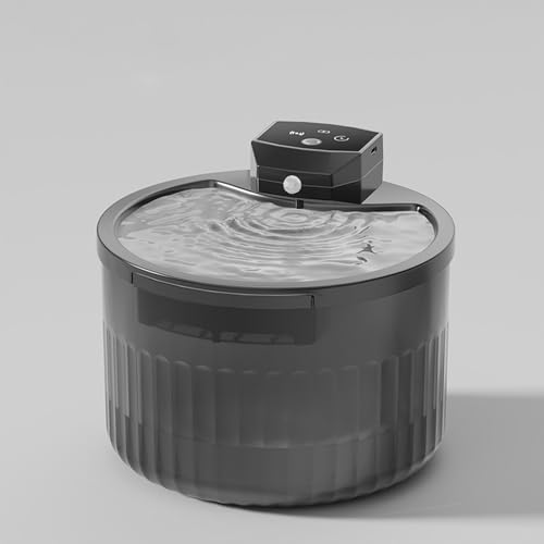 猫用自動給水器、3L/105オンス 自動猫用給水器 ポンプとフィルター付き、猫犬用スマートペット給水器,黒