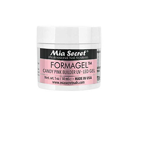 Mia Secret Nudes 1oz Formagel Gel Nail Builder - UV Led Gel - Cover Blush - Cover Tan - Candy Pink Pick Yours (Candy Pink)