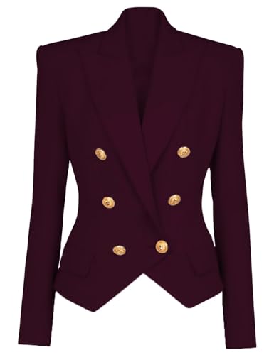 Womens Casual Long Sleeve Blazers Solid Color Blazer Suit Jacket Work Office Blazer Jackets